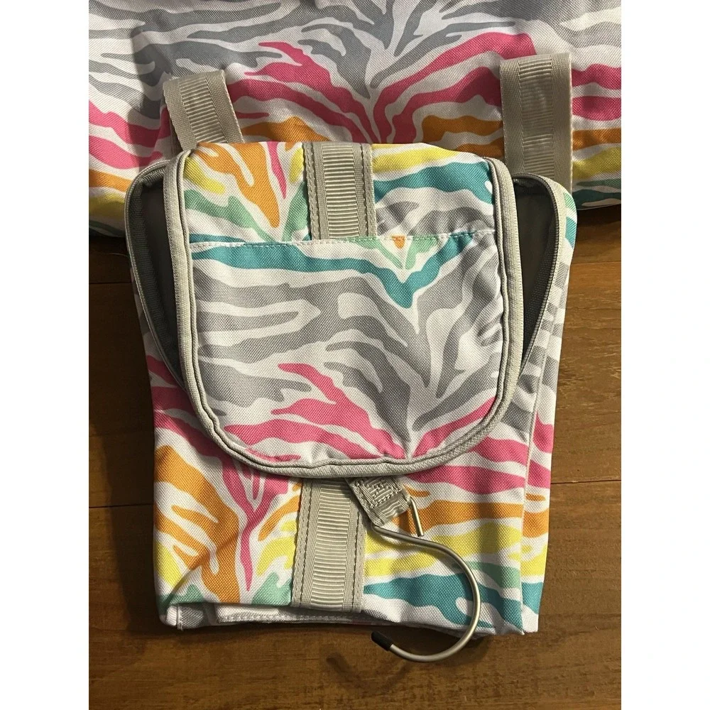 Pottery Barn Kids NWoT Multi Zebra Large Duffle Bag + Smaller Toiletry Bag‎